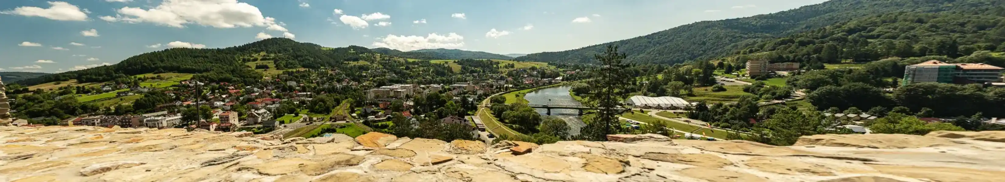 Muszyna Zdroj panorama doliny Popradu