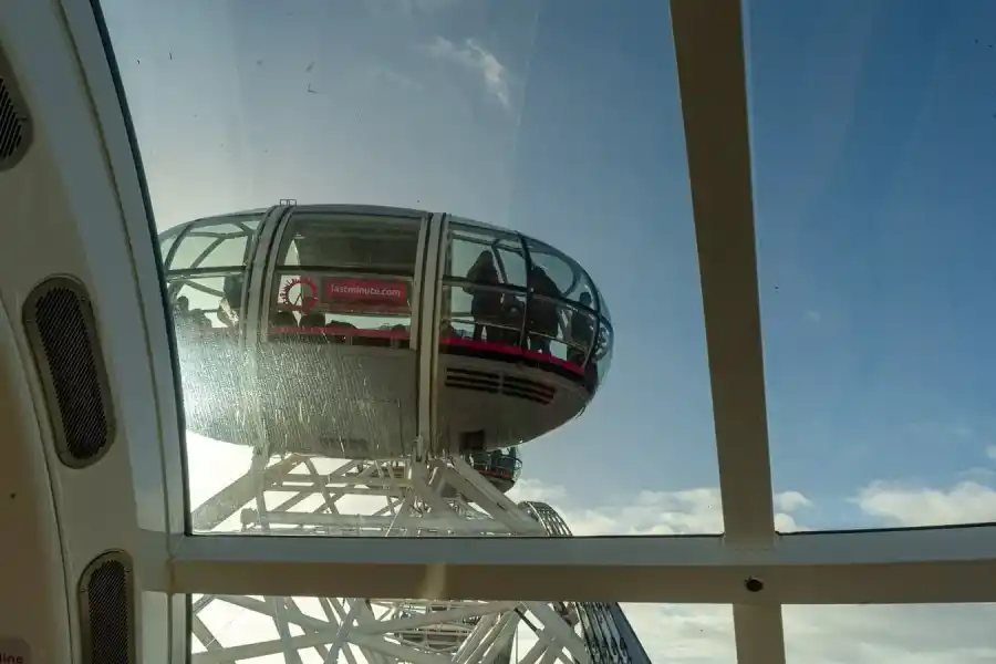 london eye panorama londynu z kapsuly
