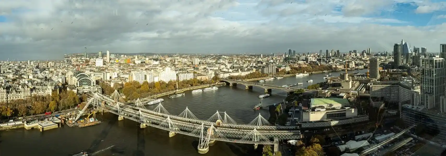 london eye widok z tamiza londyn