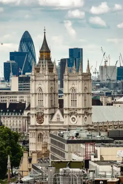 opactwo westminsterskie gherkin londyn z gory